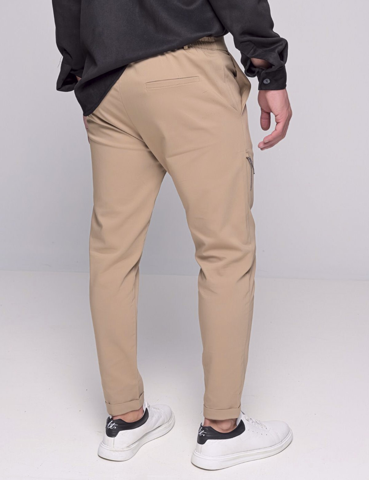Ben Tailor Ανδρικό μπεζ υφασμάτινο παντελόνι Kowalski 0398X φωτογραφία